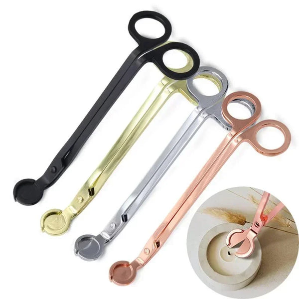 Forbici per stoppini per candele da 18 cm, in acciaio inossidabile, per tagliare stoppini, candele a testa tonda, forbici per il nucleo, utensili fatti a mano