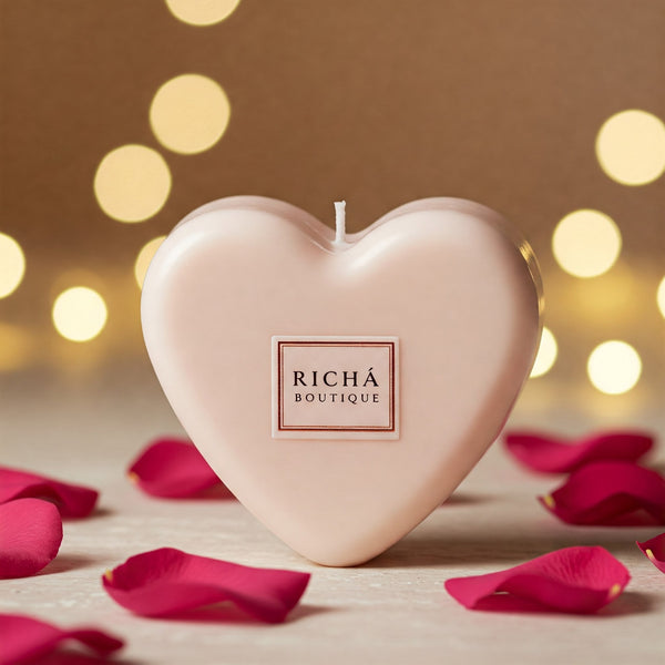 Heart shaped candle